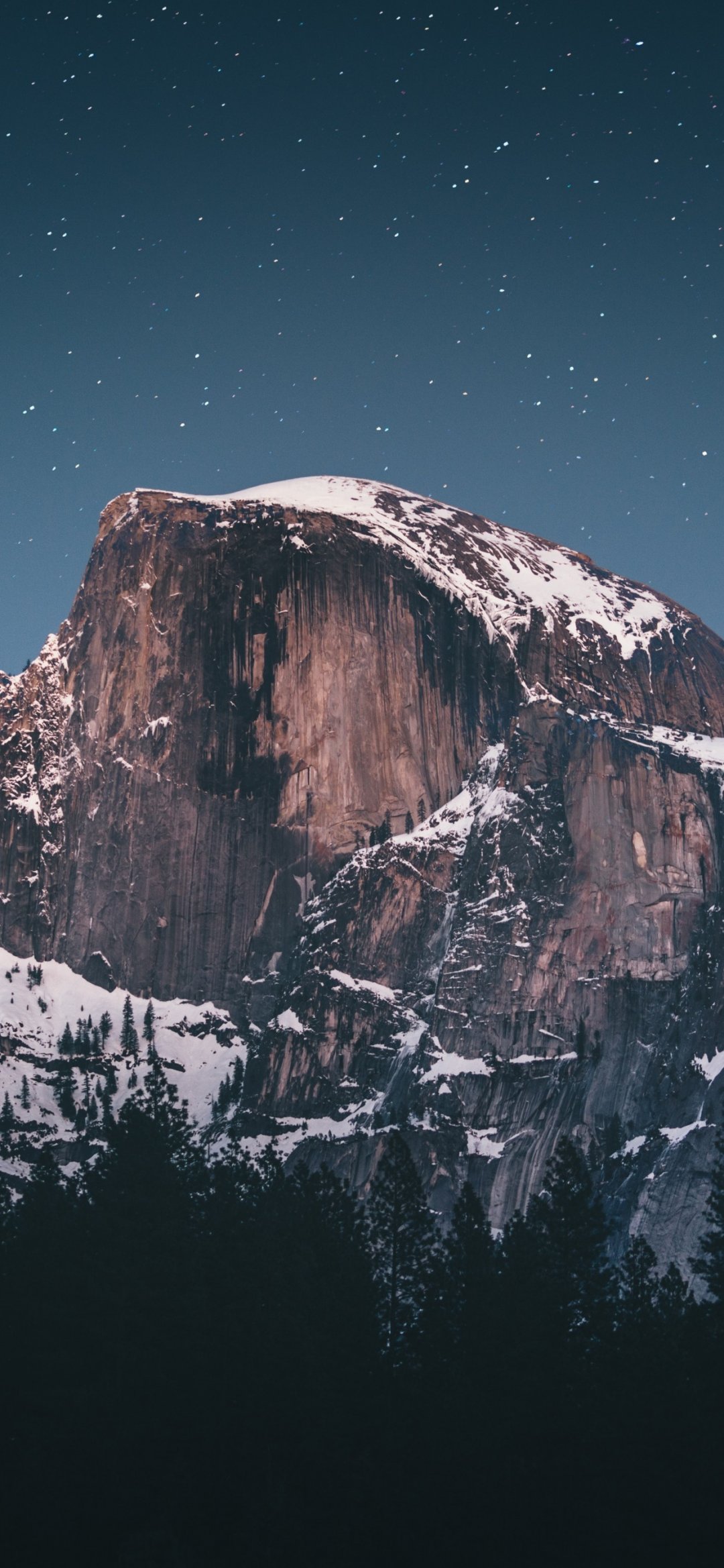 星空下的雪山风景锁屏壁纸图片,高清图片,手机壁纸