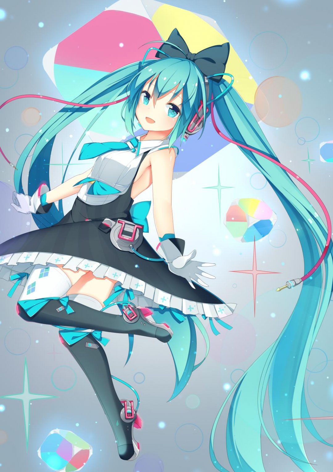 初音未来米库miku葱娘公主殿下兴奋舞蹈