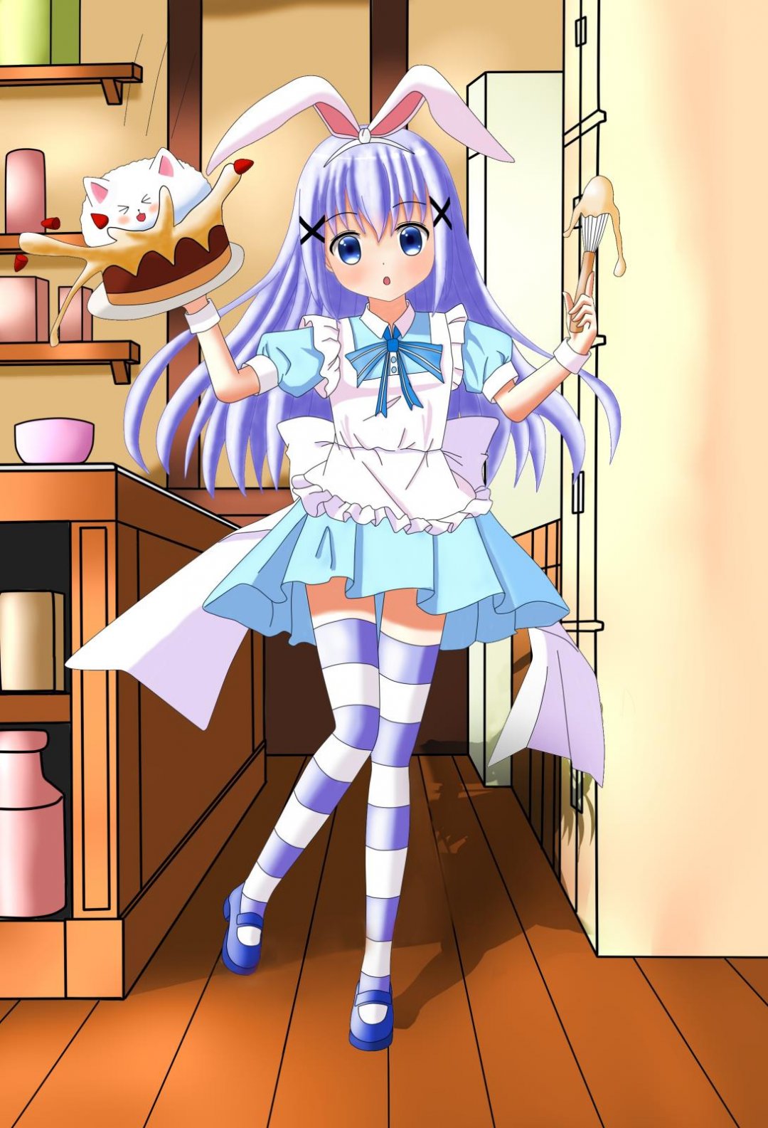 请问您今天要来点兔子吗香风智乃生日蛋糕 高清图片 手机壁纸