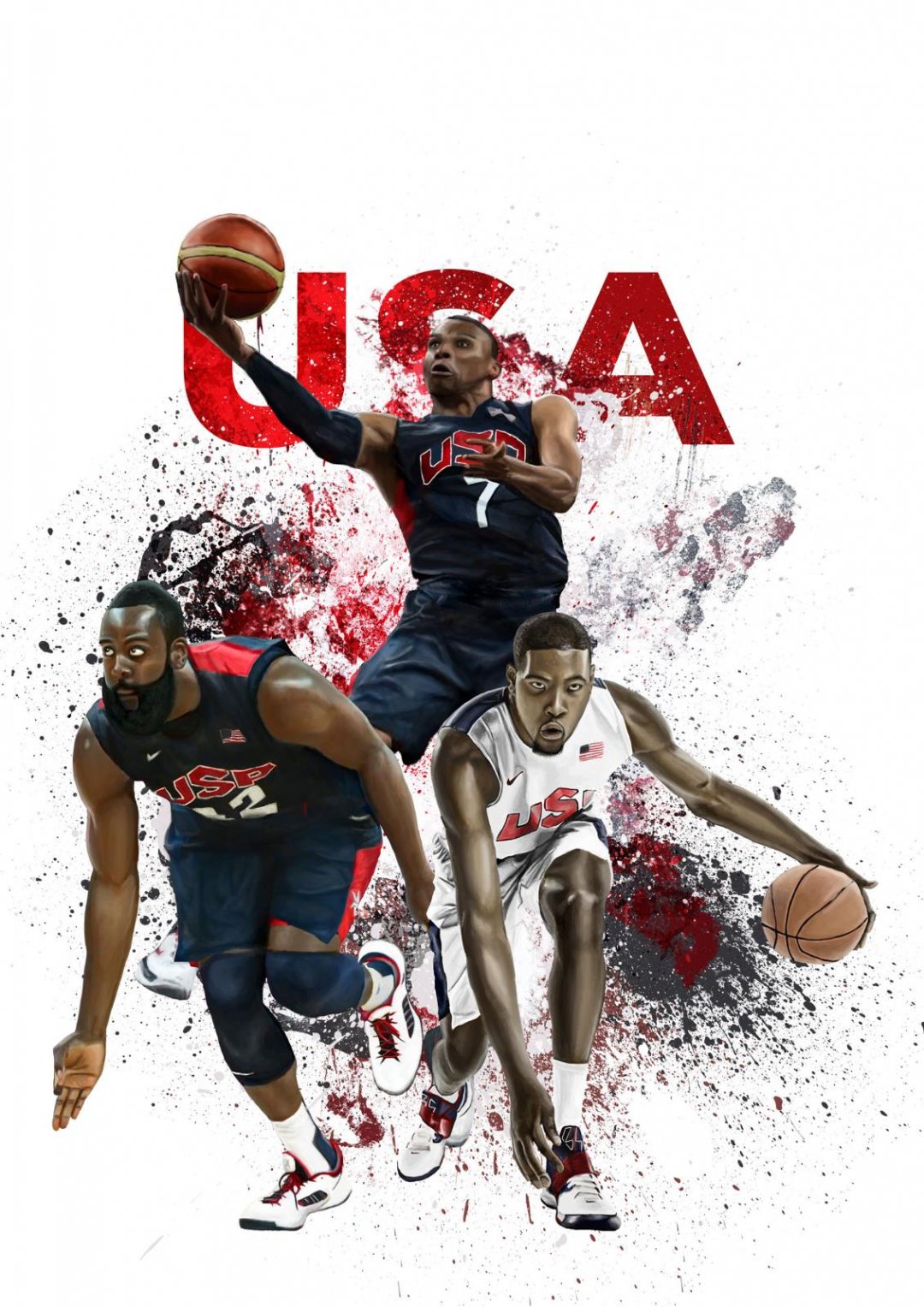 nba篮球明星韦少拉塞尔威斯布鲁克杜兰特哈登,高清图片,手机壁纸