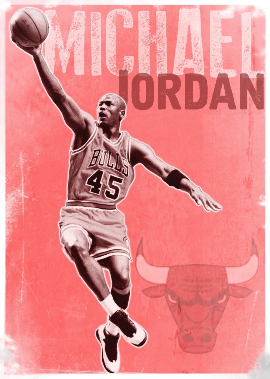 nba篮球明星公牛队飞人迈克尔乔丹杂志封面
