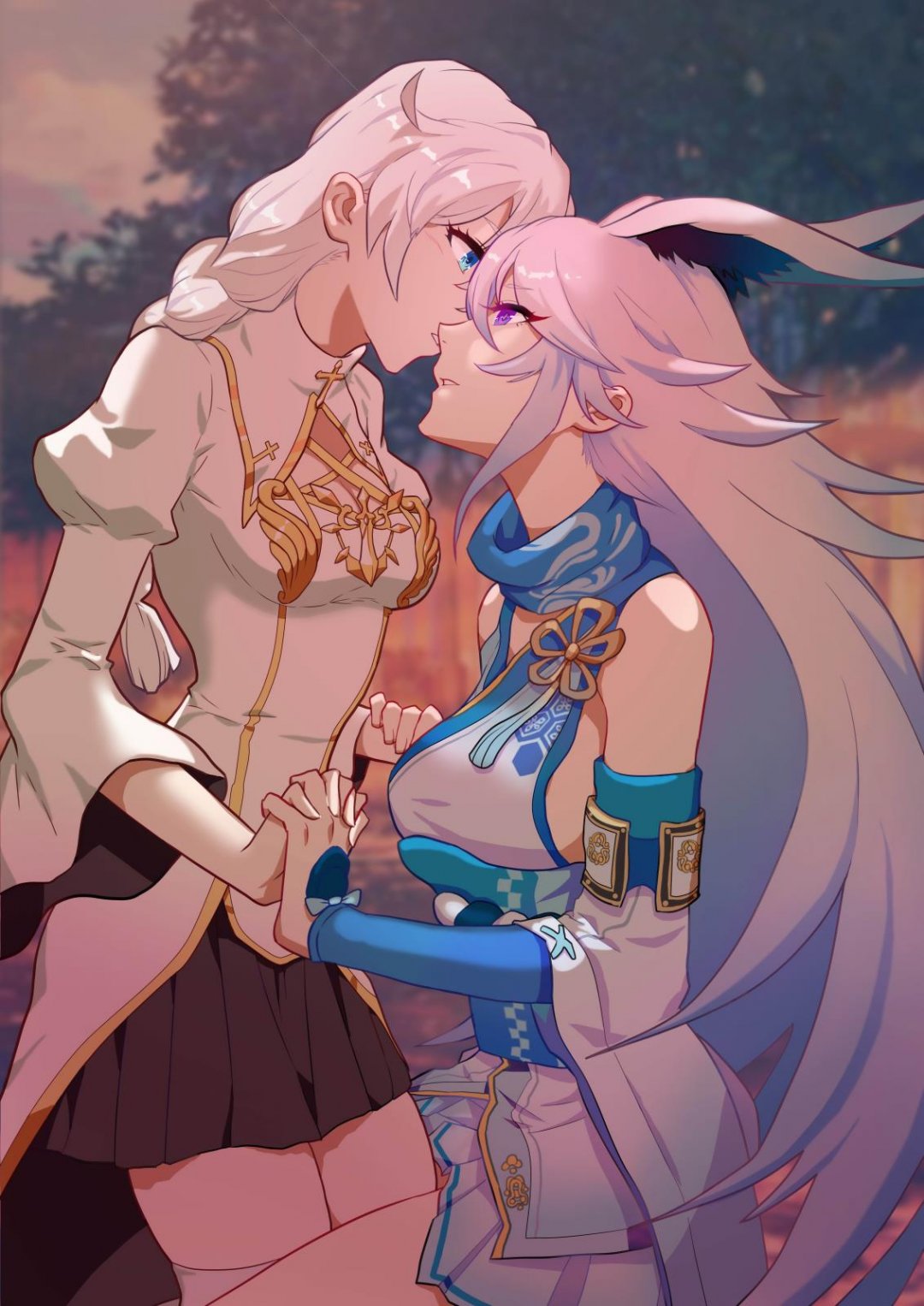 崩坏学园3卡莲八重樱亲密照