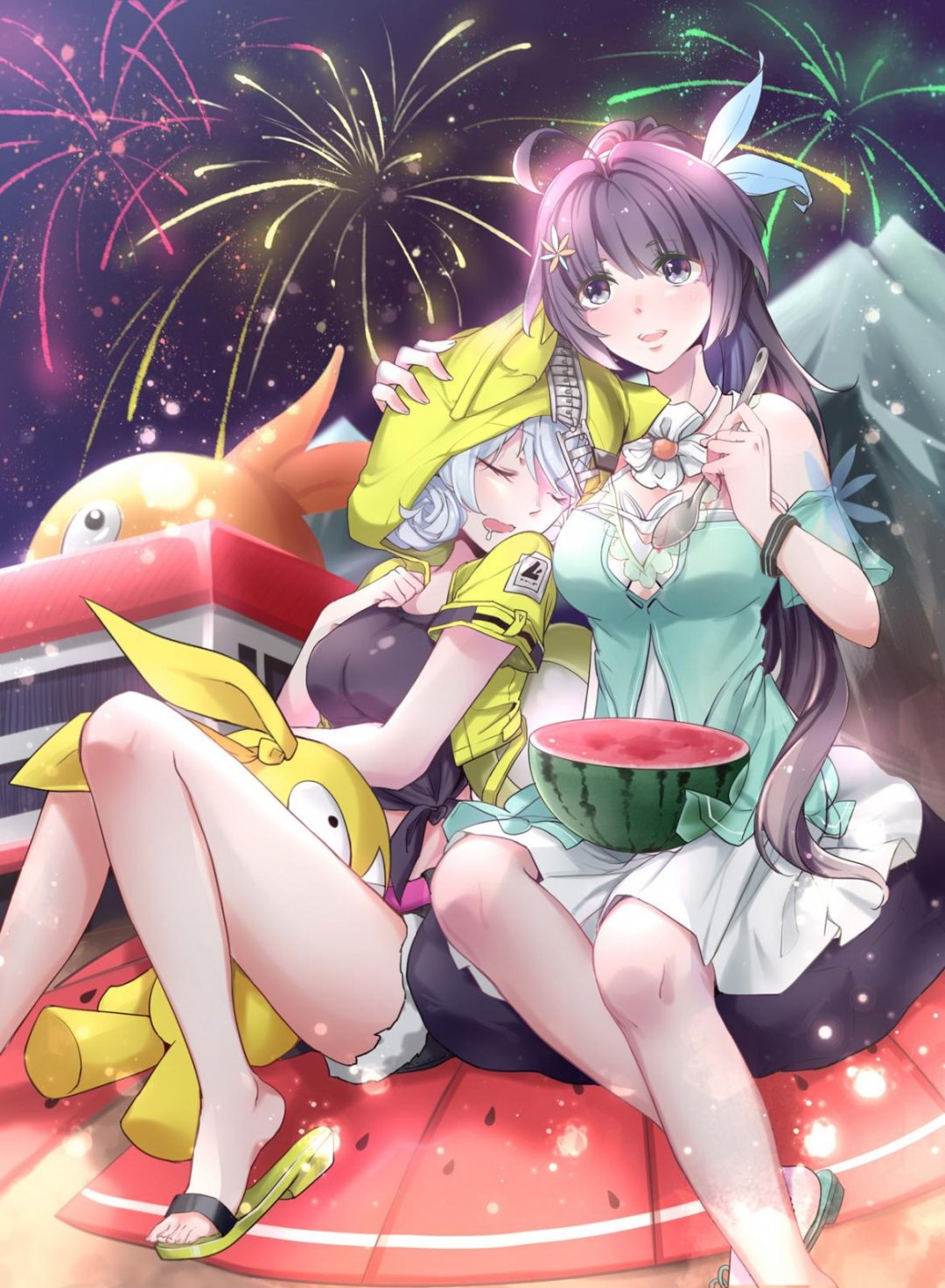 崩坏学园3琪亚娜芽衣夏日烟花