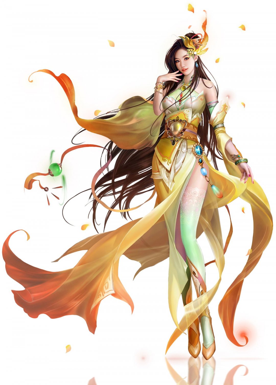 中国风古装3d古风美女手环完美身材窈窕淑女