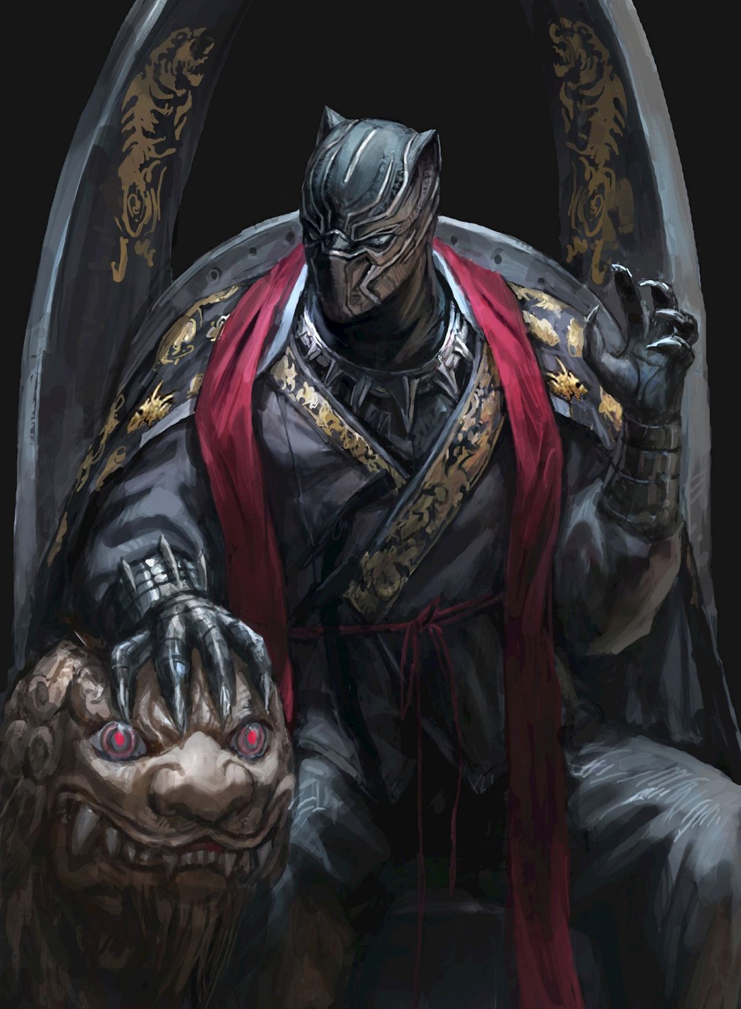 漫威漫画《黑豹》black panther特查拉tchalla超级英雄王座 宝座