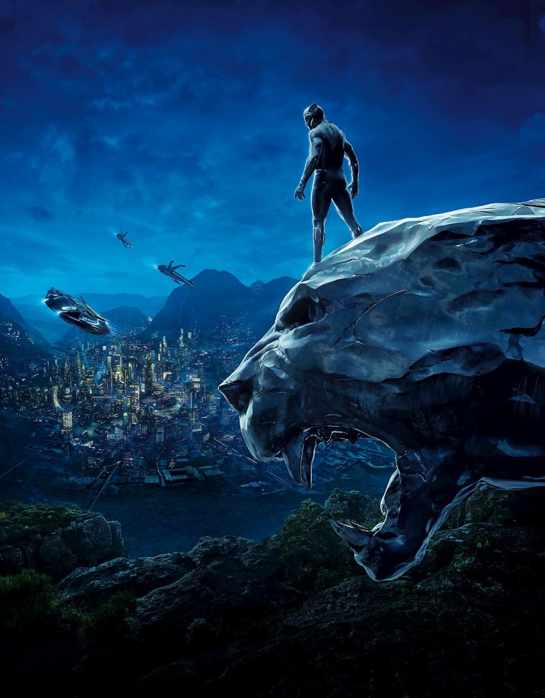 漫威漫画黑豹blackpanther特查拉tchalla超级英雄雕塑