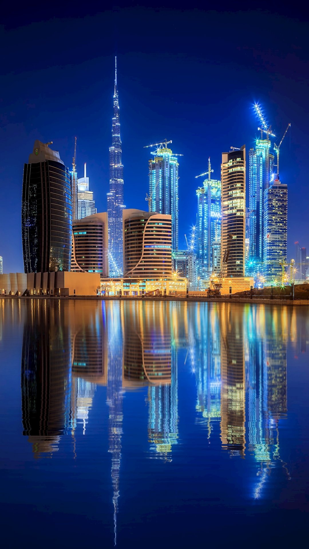 迪拜夜景经典图片