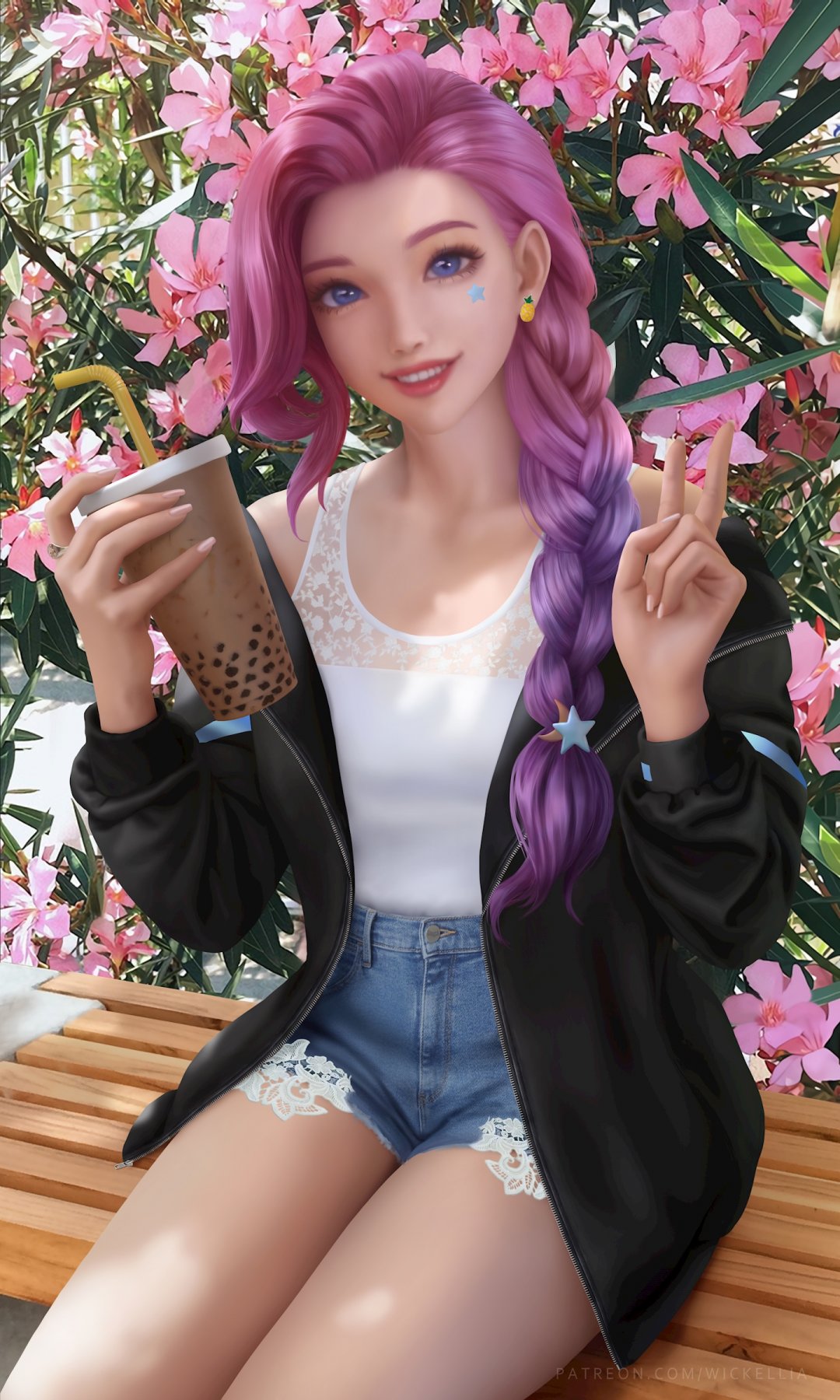 英雄联盟lol2020版kda女团新英雄萨勒芬妮日常奶茶妹自拍