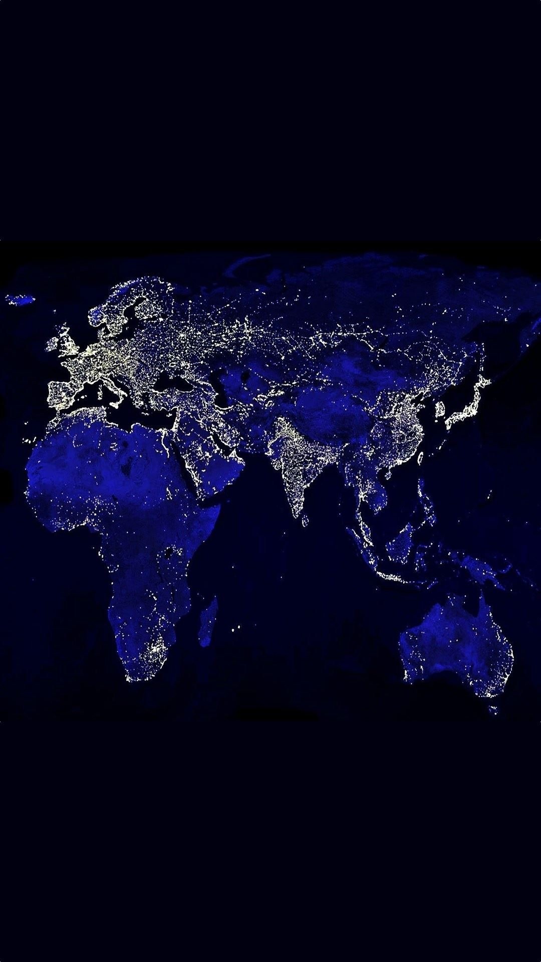 蓝色地球地图,高清图片,手机壁纸