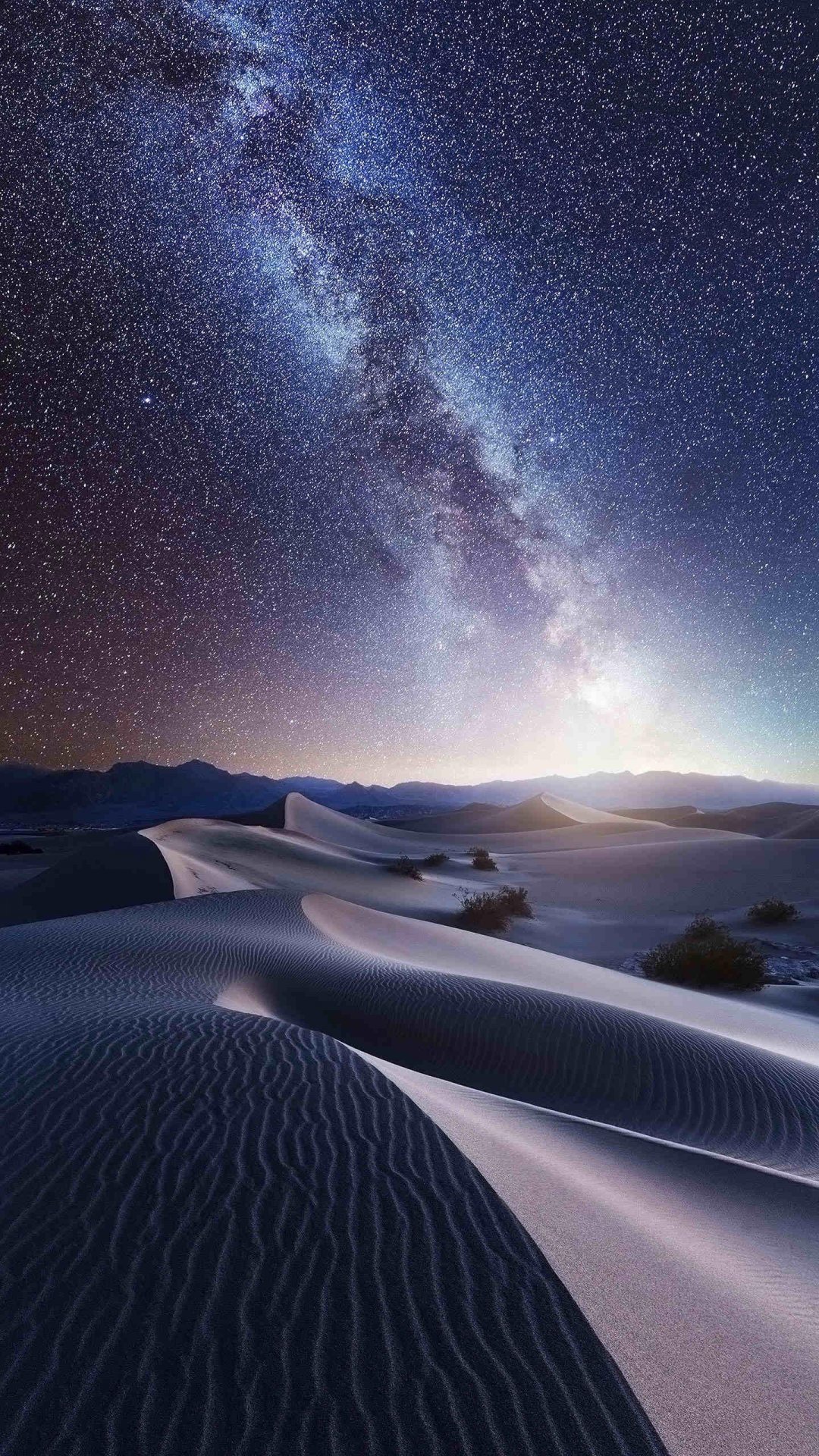 沙漠上的星空 高清图片 手机壁纸