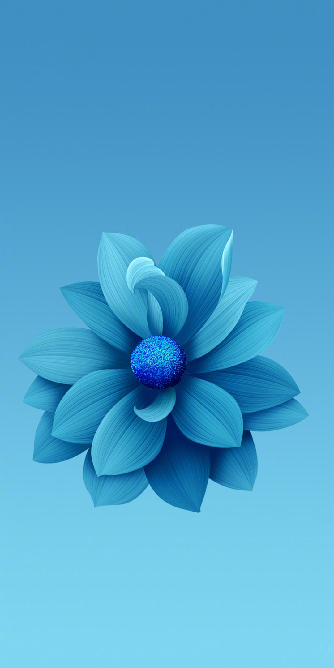 小米6x冰川蓝花朵内置壁纸