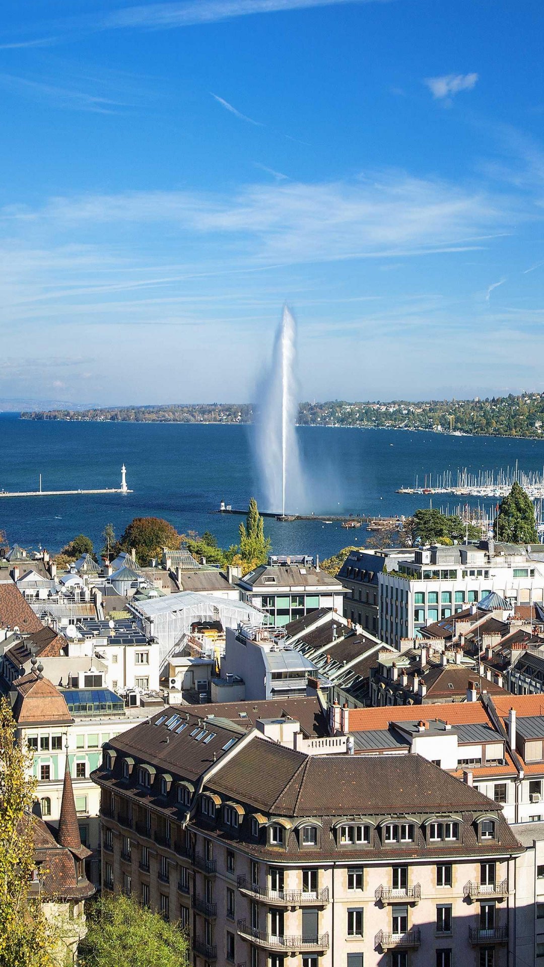 瑞士的日内瓦大喷泉