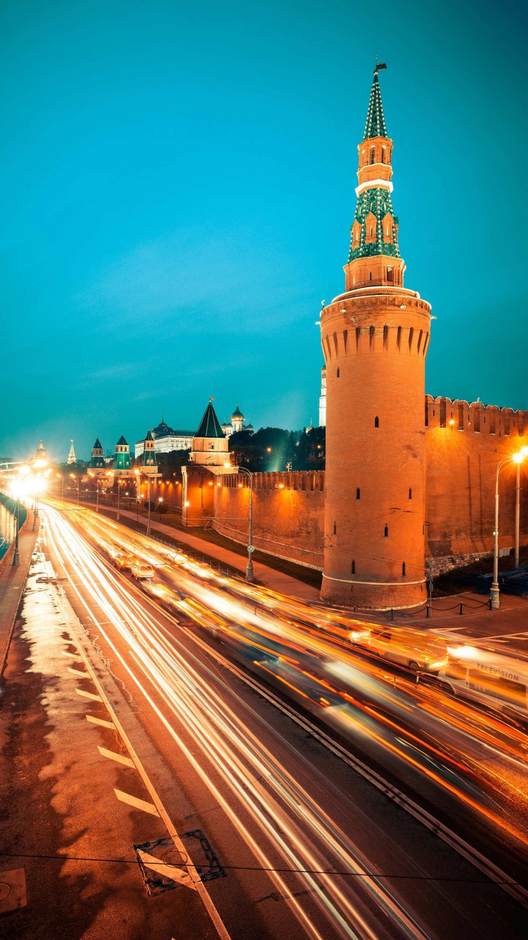 莫斯科唯美夜景,高清图片,手机壁纸