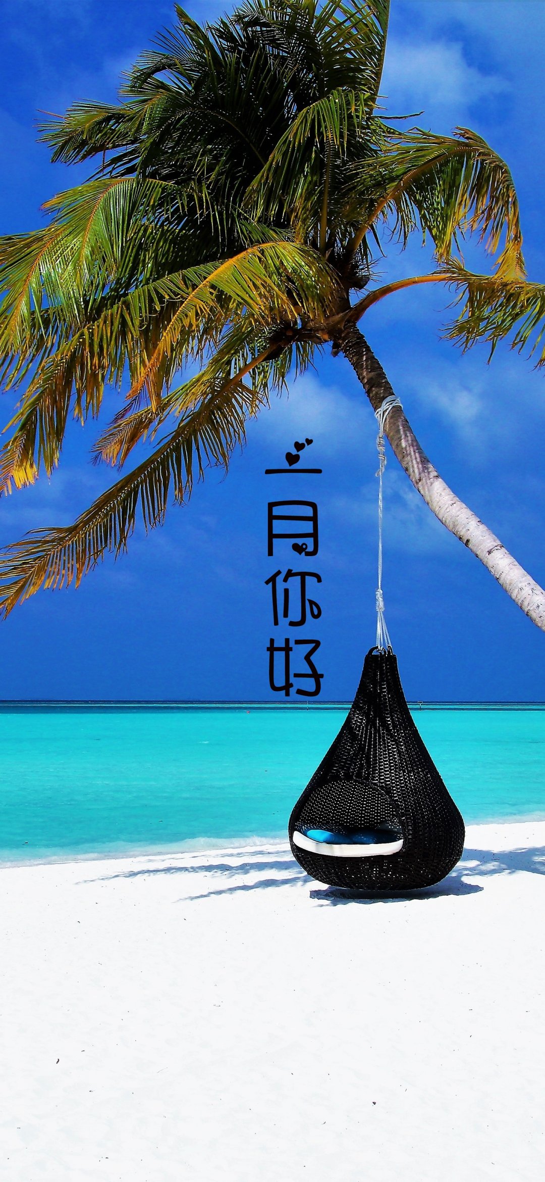 一月你好海边度假