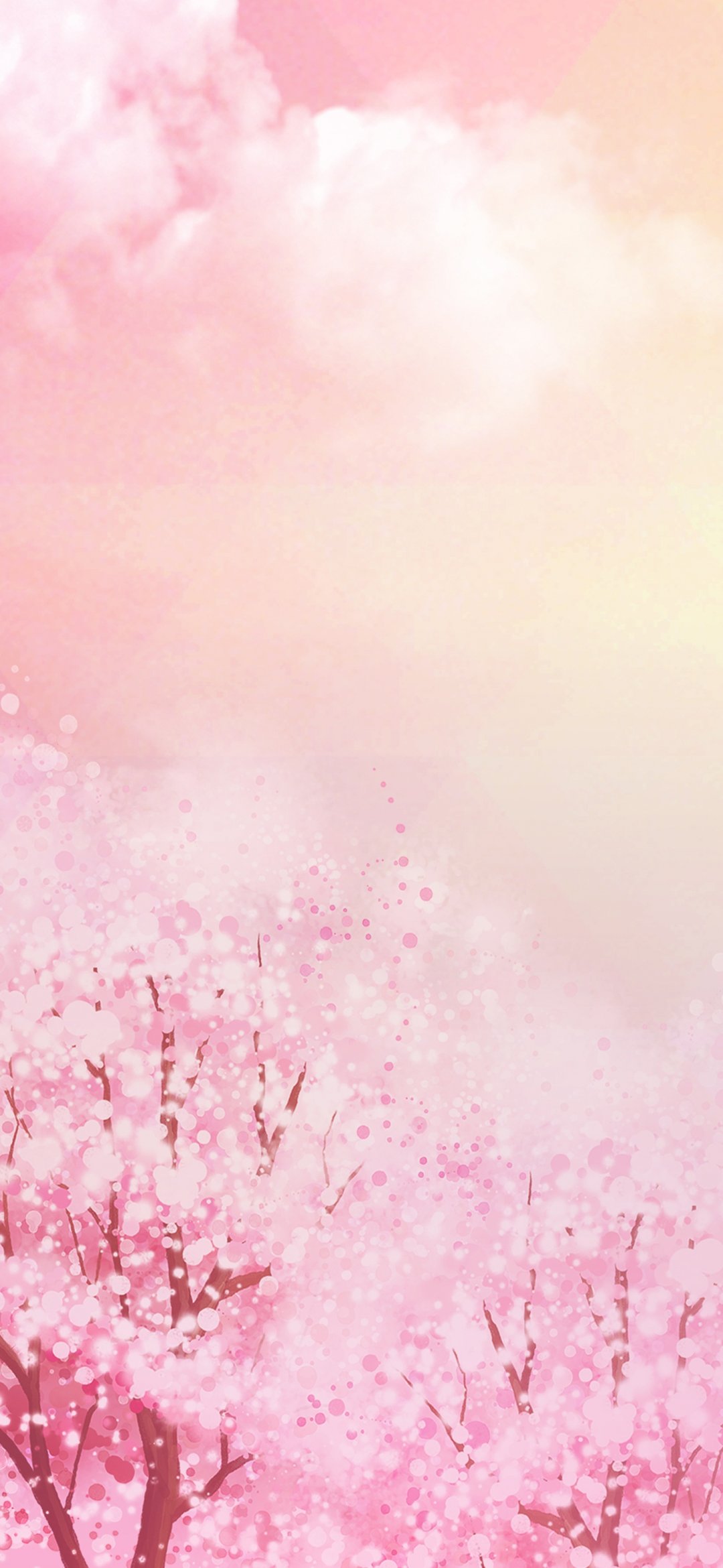 唯美粉色的动漫樱花,高清图片,手机壁纸
