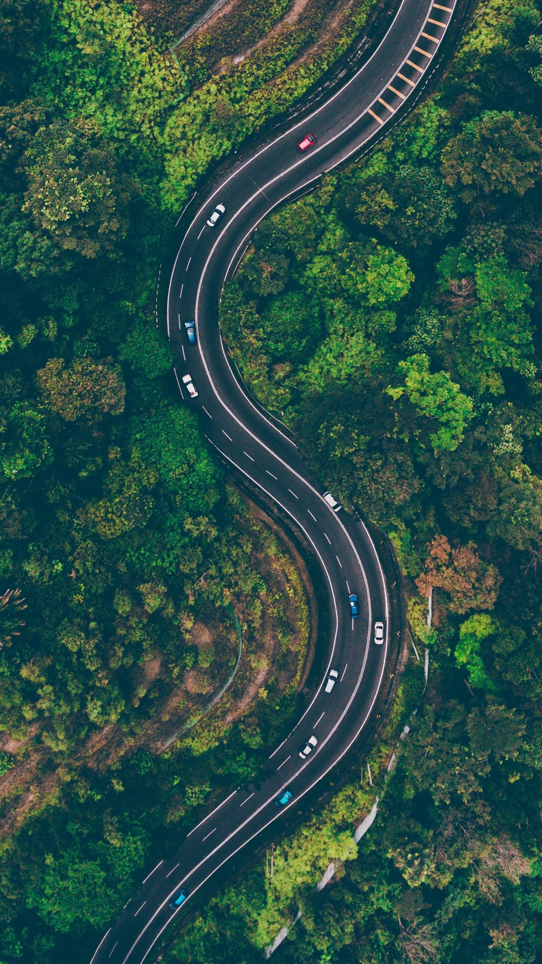 蜿蜿蜒蜒的道路,高清图片,手机壁纸