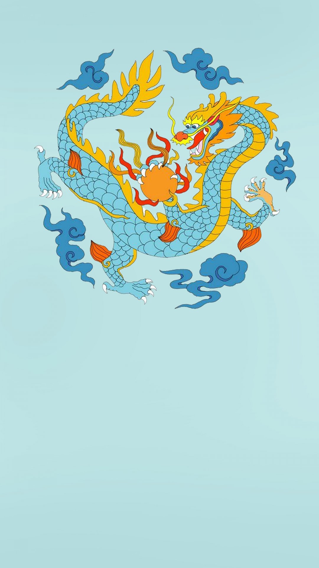 龙抬头日简约插画,高清图片,手机壁纸