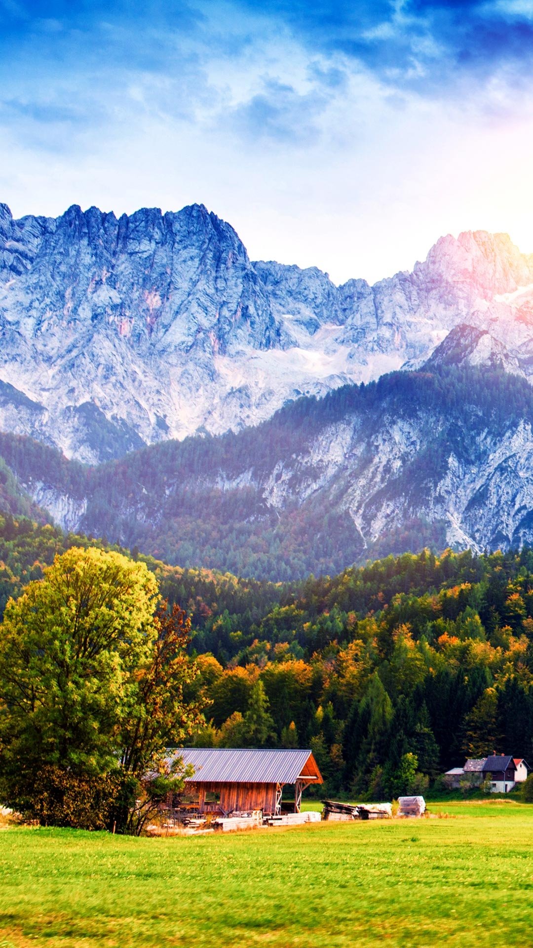 欧洲阿尔卑斯山脉,高清图片,手机壁纸