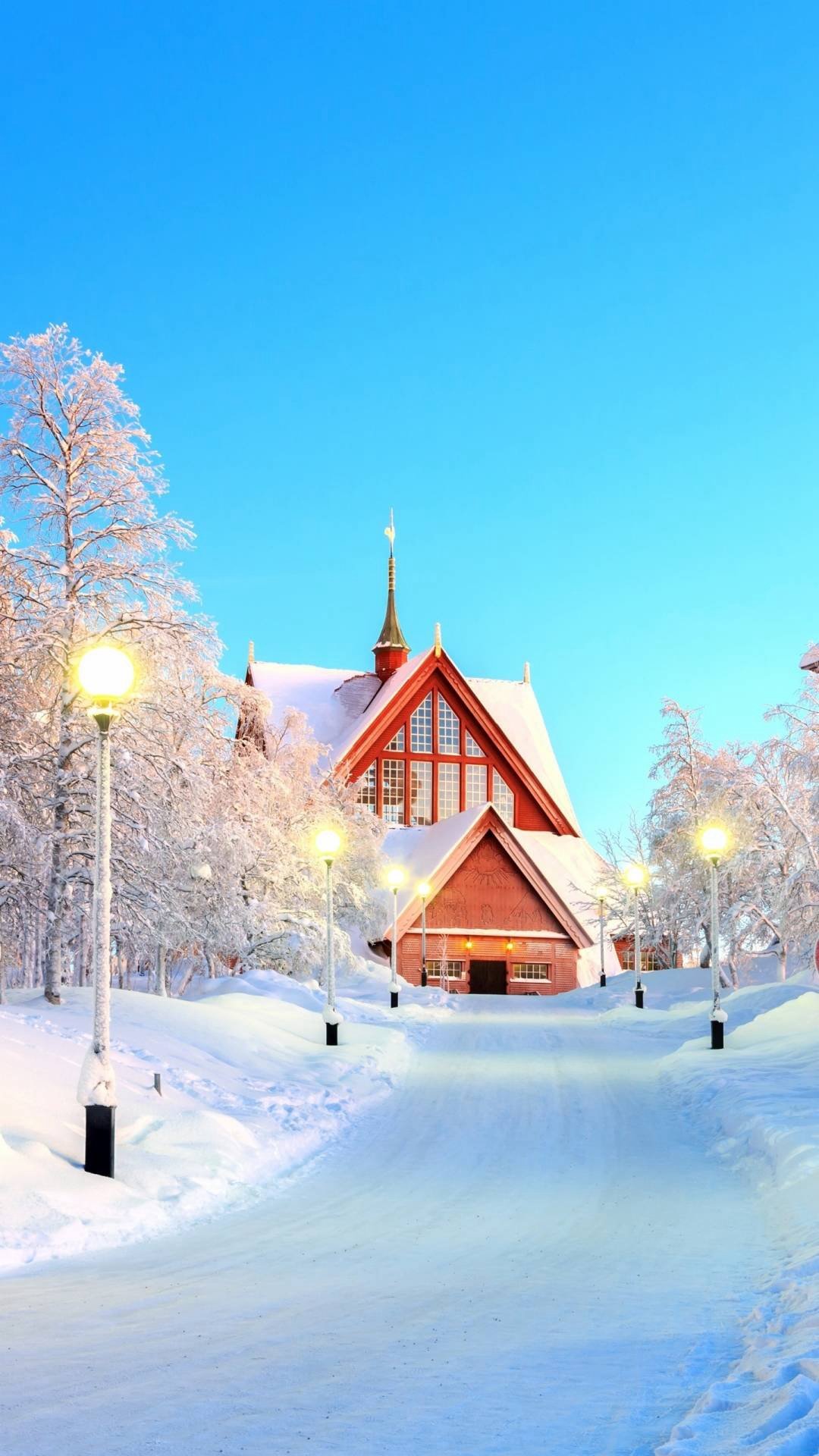 夜雪 高清图片 手机壁纸
