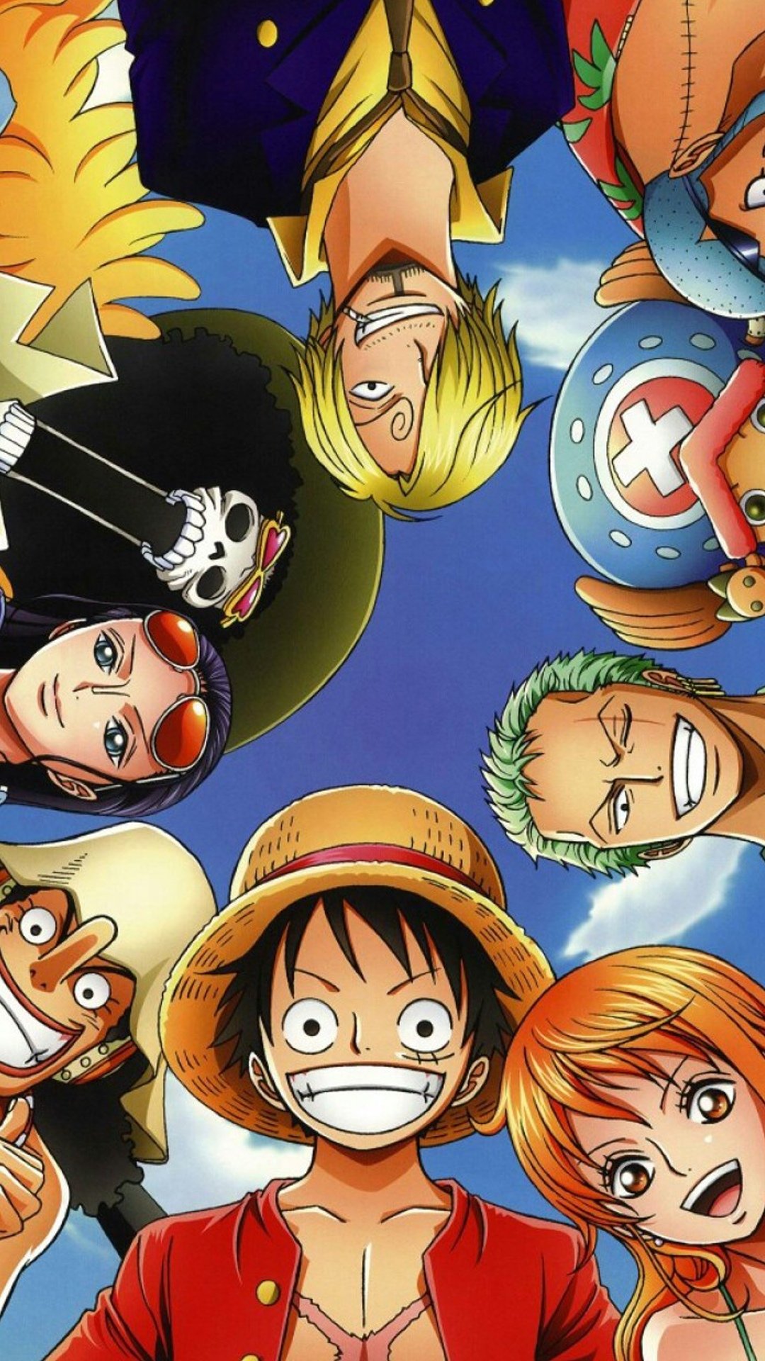 围成一圈的草帽团 高清图片 手机壁纸