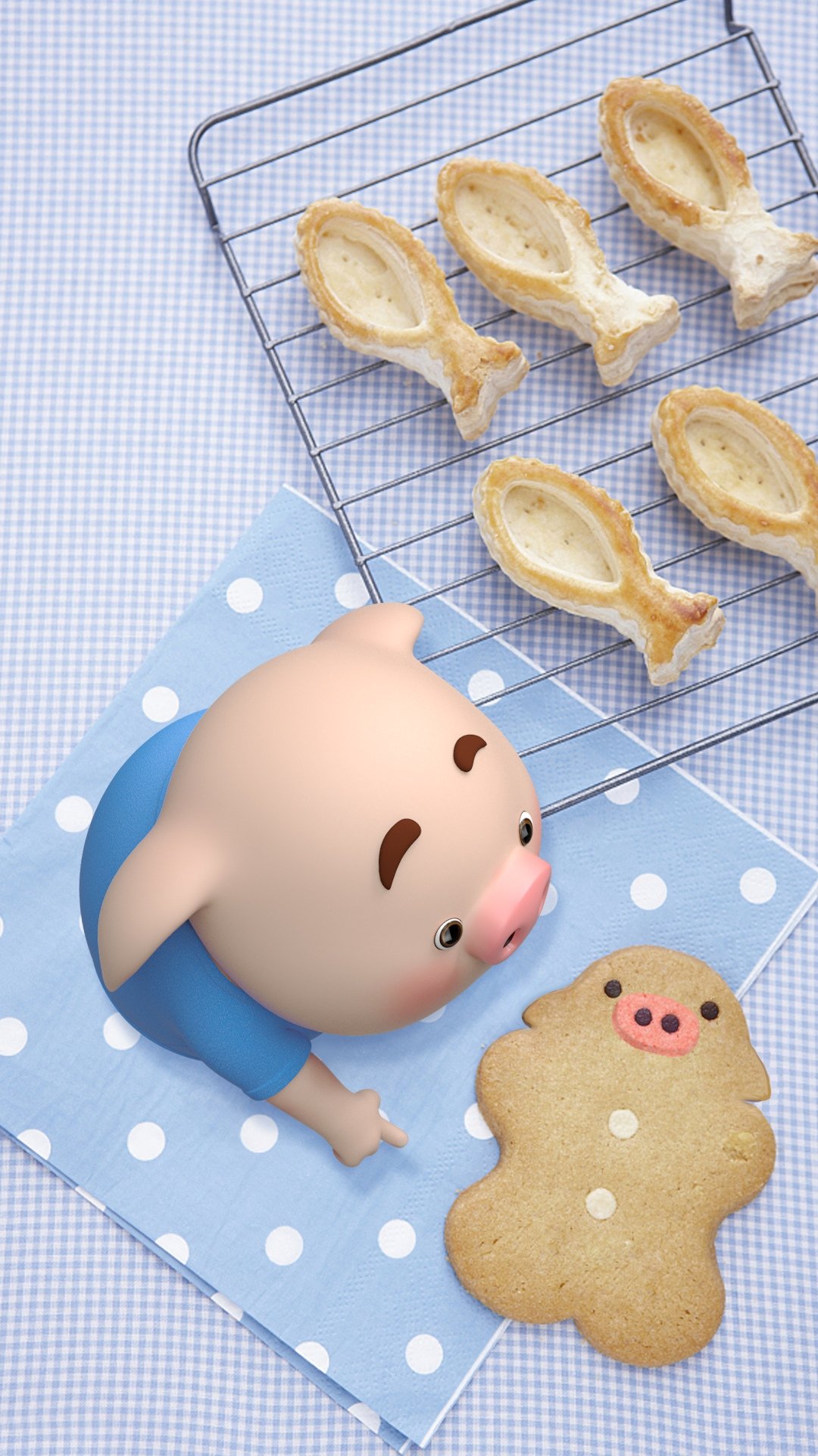 想吃饼干的猪小屁,高清图片,手机壁纸