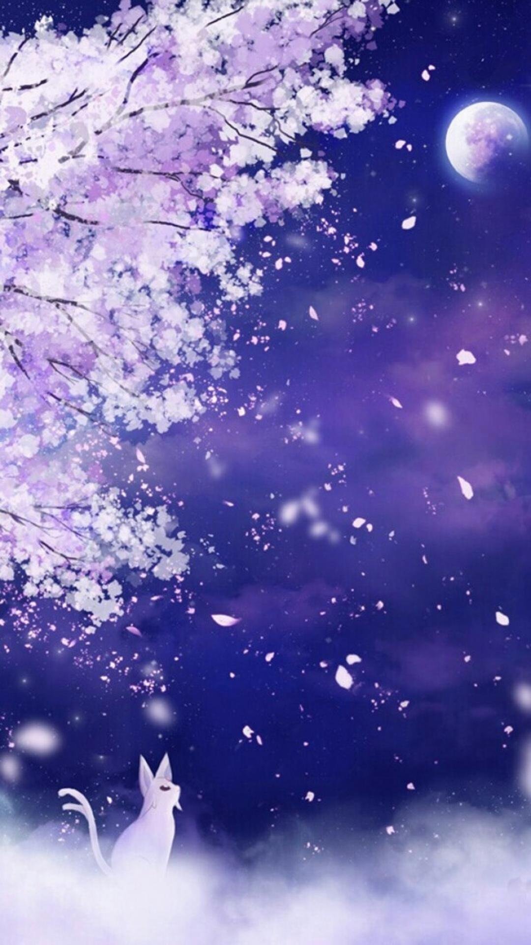 阳光下的浪漫动漫樱花季,高清图片,手机壁纸