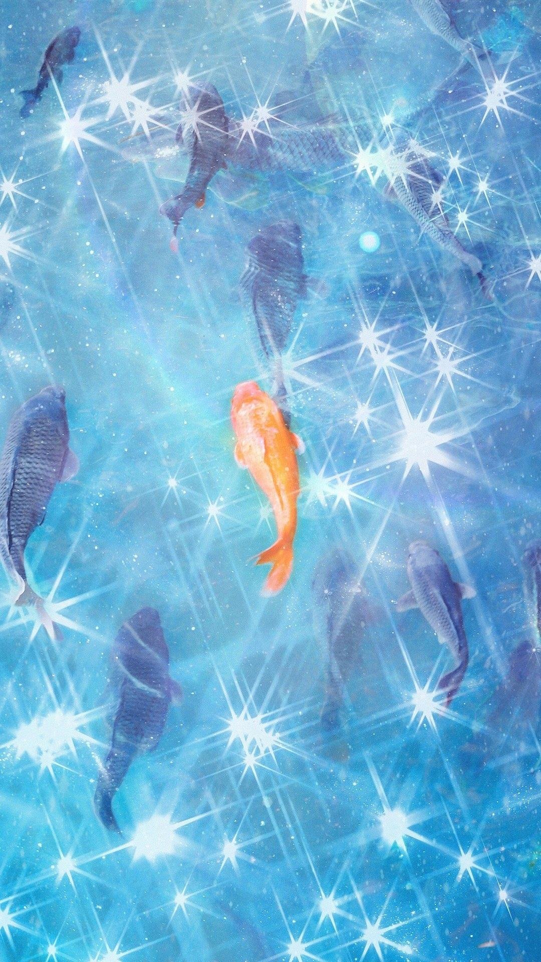 2020年9月最灵锦鲤仙气转运手绘插画,高清图片,手机壁纸