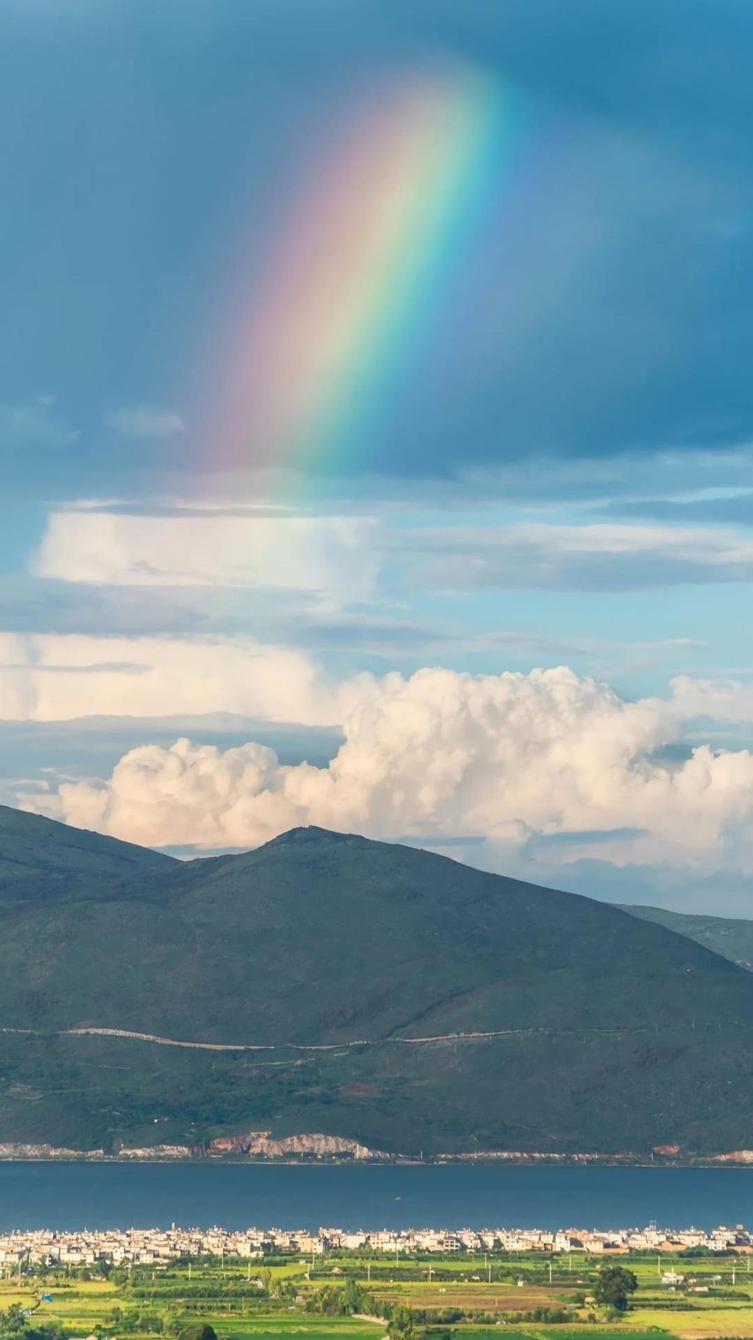 小清新养眼七色彩虹,高清图片,手机壁纸