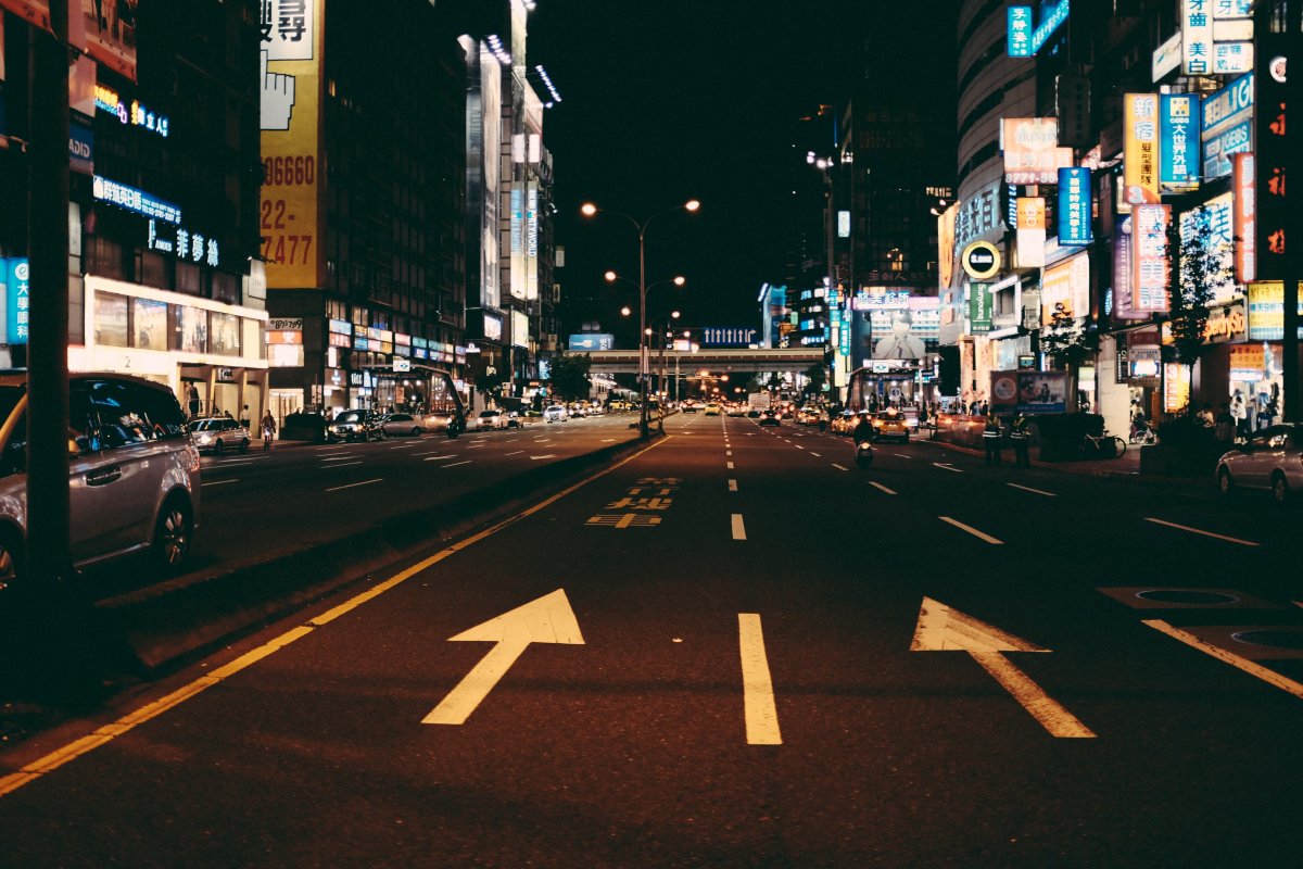 日本街道夜景圖片