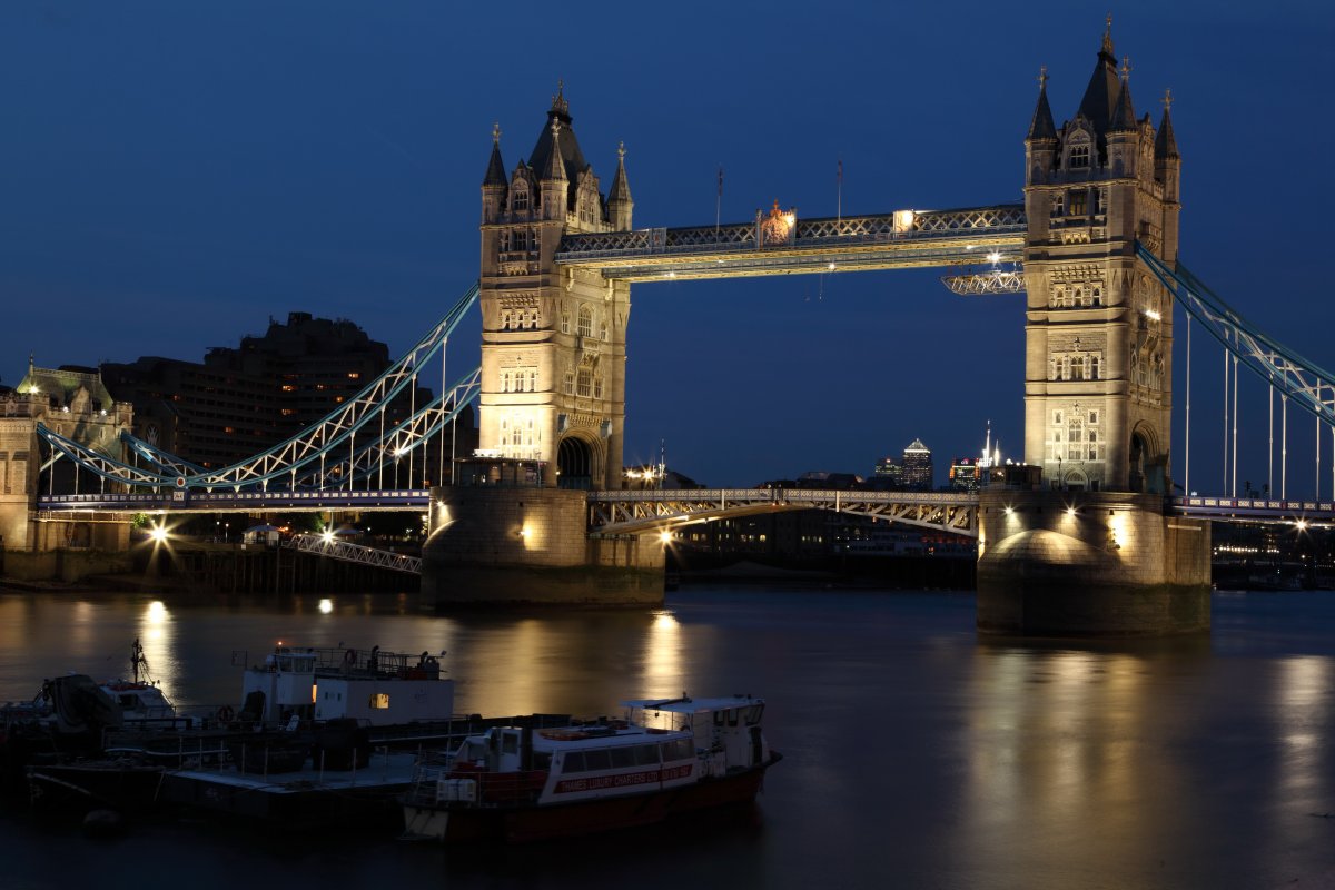 英國倫敦橋夜景圖片,高清圖片