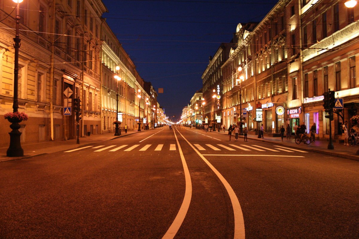 城市夜晚街景圖片