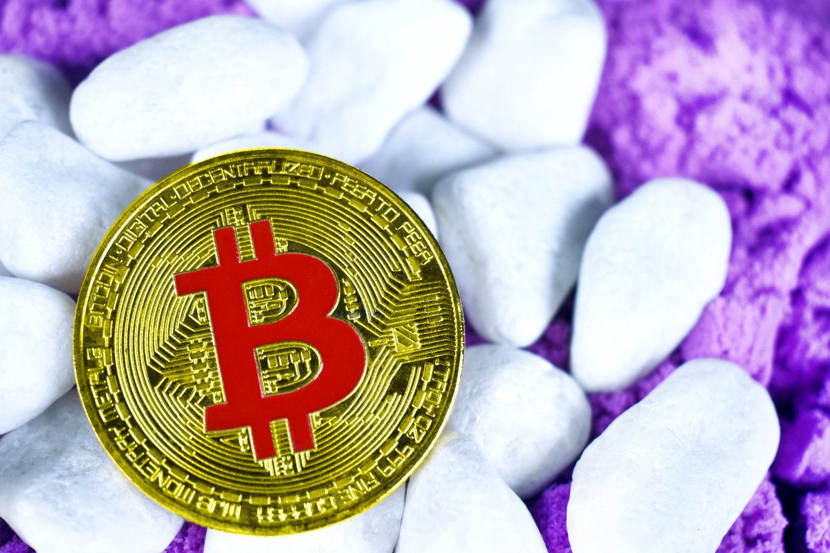 一枚比特币图片