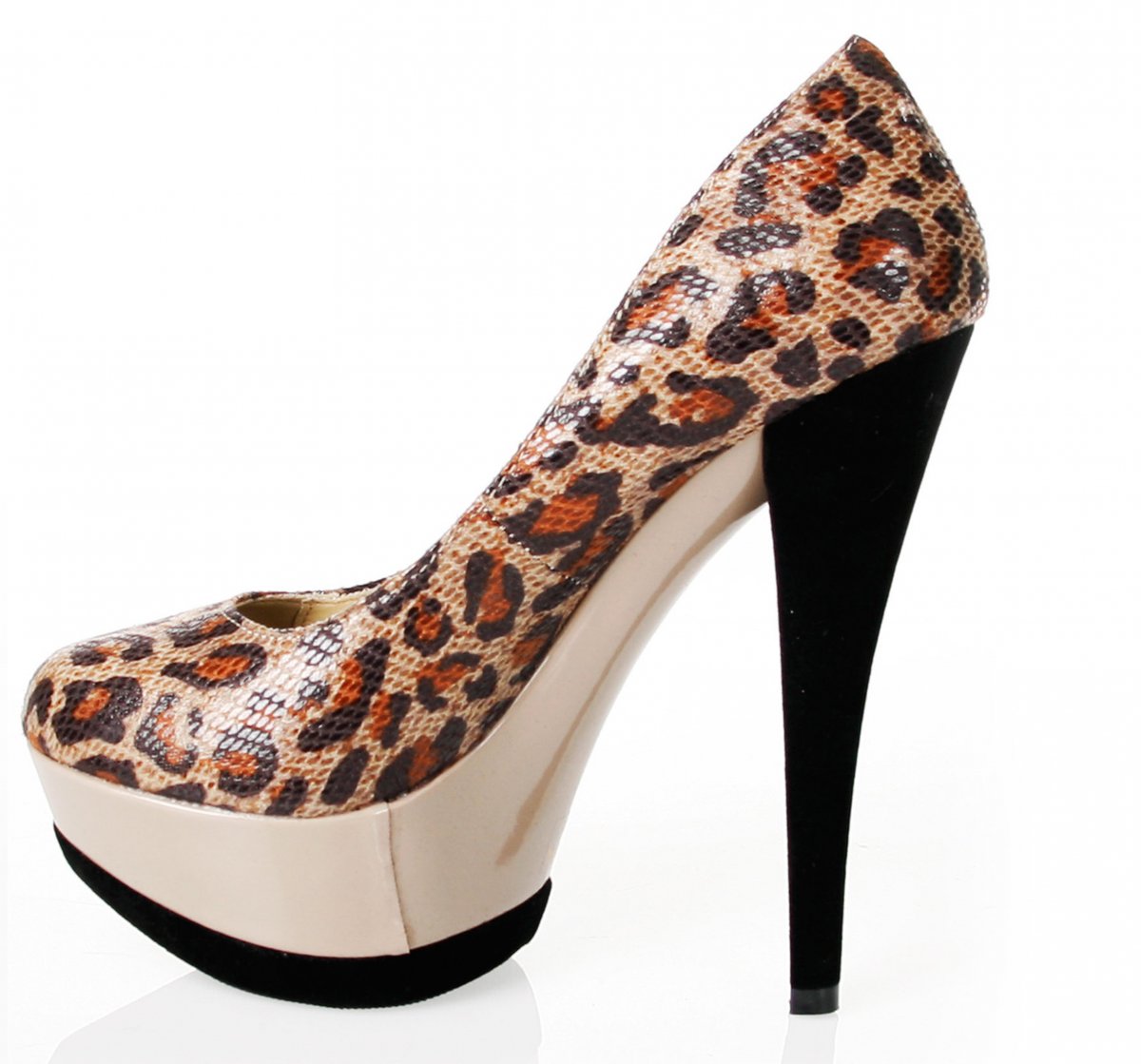 豹纹鞋高跟图片