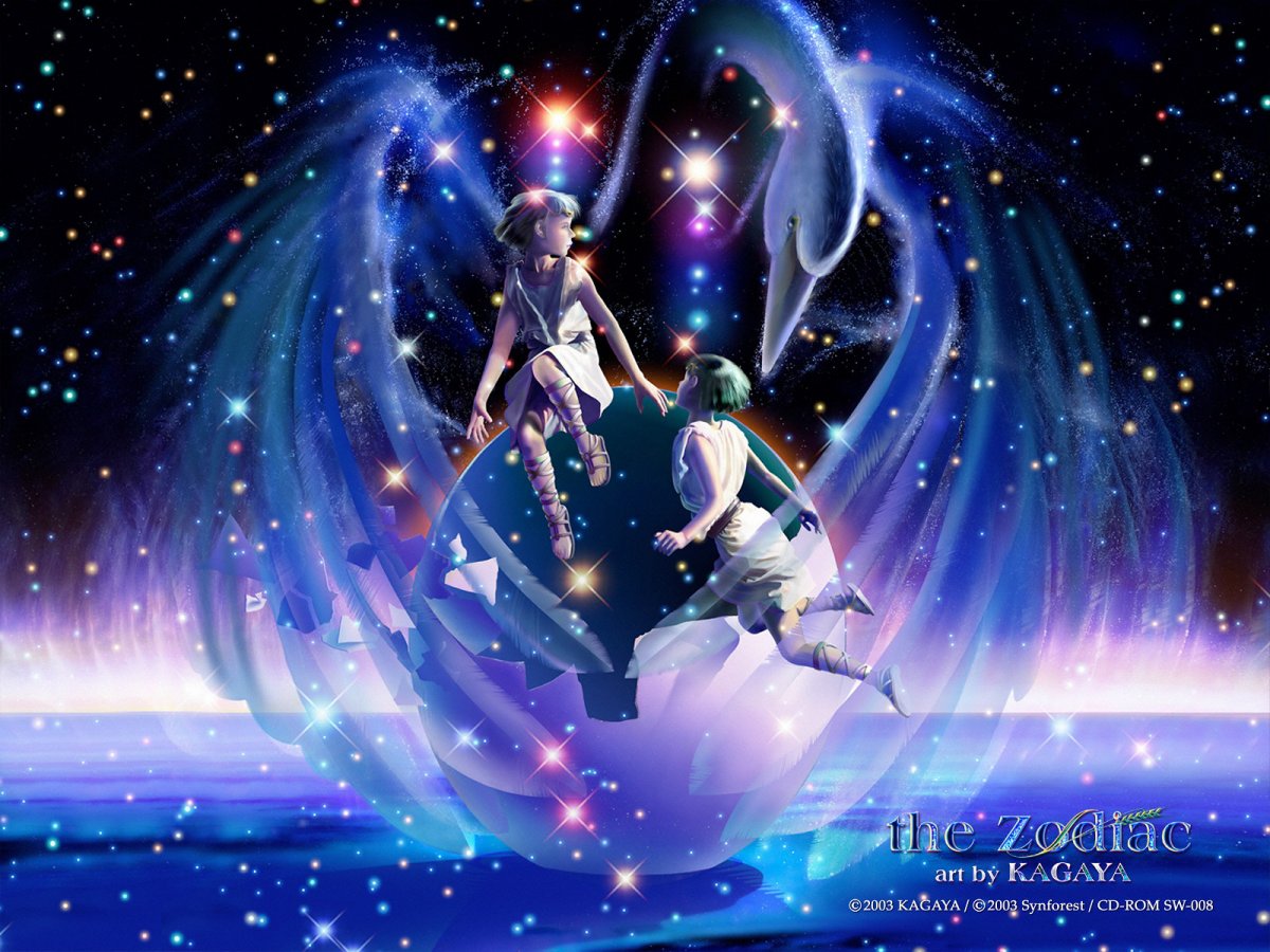双子座のイラスト - ジェミニ夜空の星の無料素材 - チコデザ