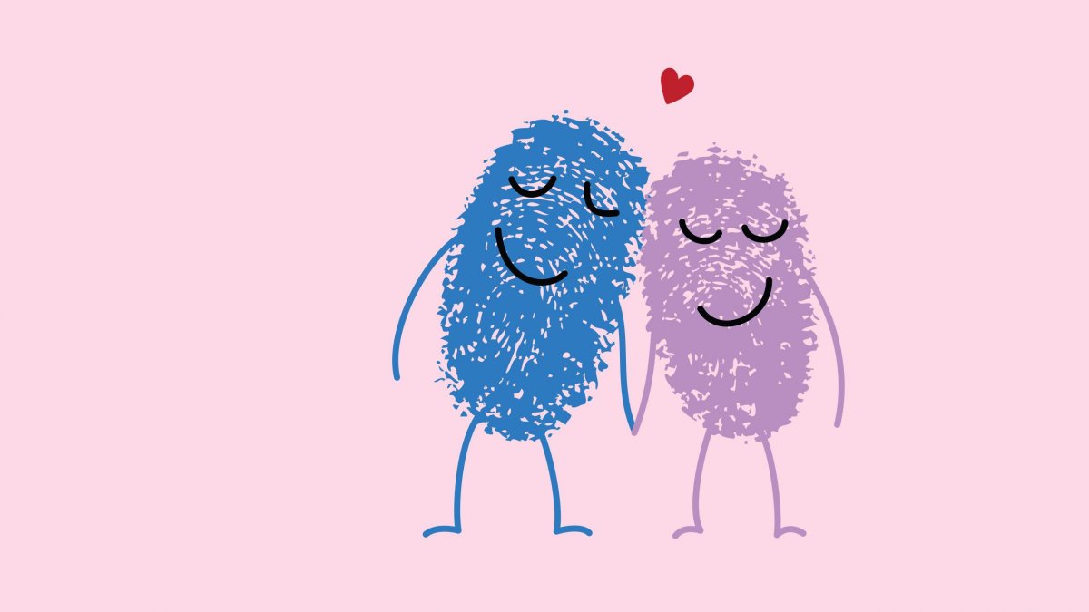 可爱指纹情侣图片