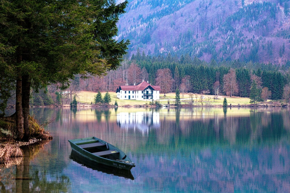 湖泊山水風景圖片