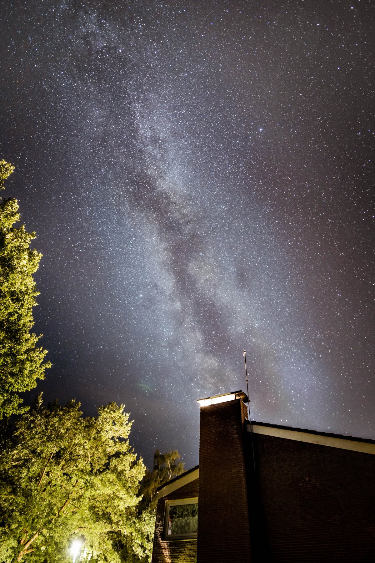 農村夜晚星空真實圖片,高清圖片