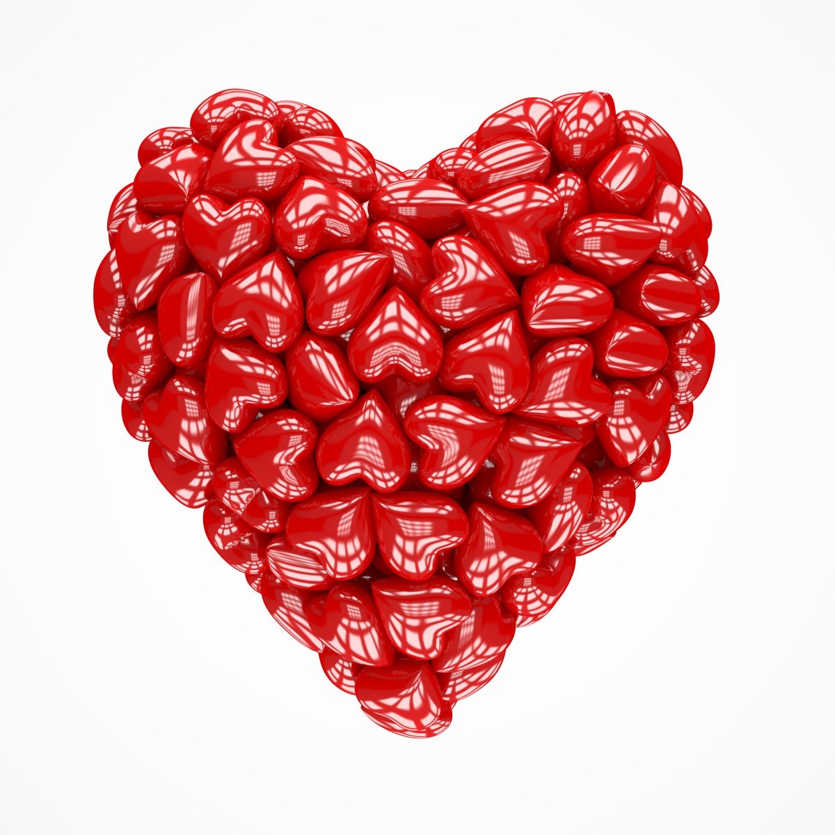 红色爱心创意组合图片