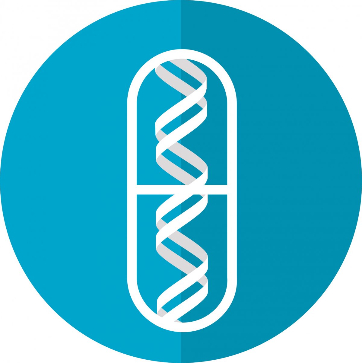 基因学研究蓝色图标