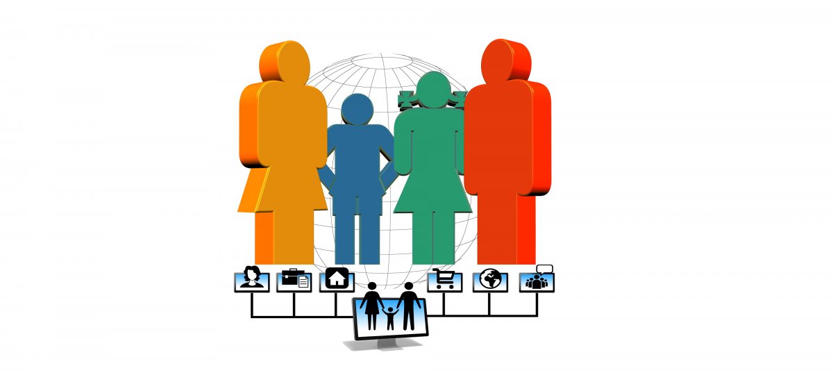 家庭网络共享创意图片