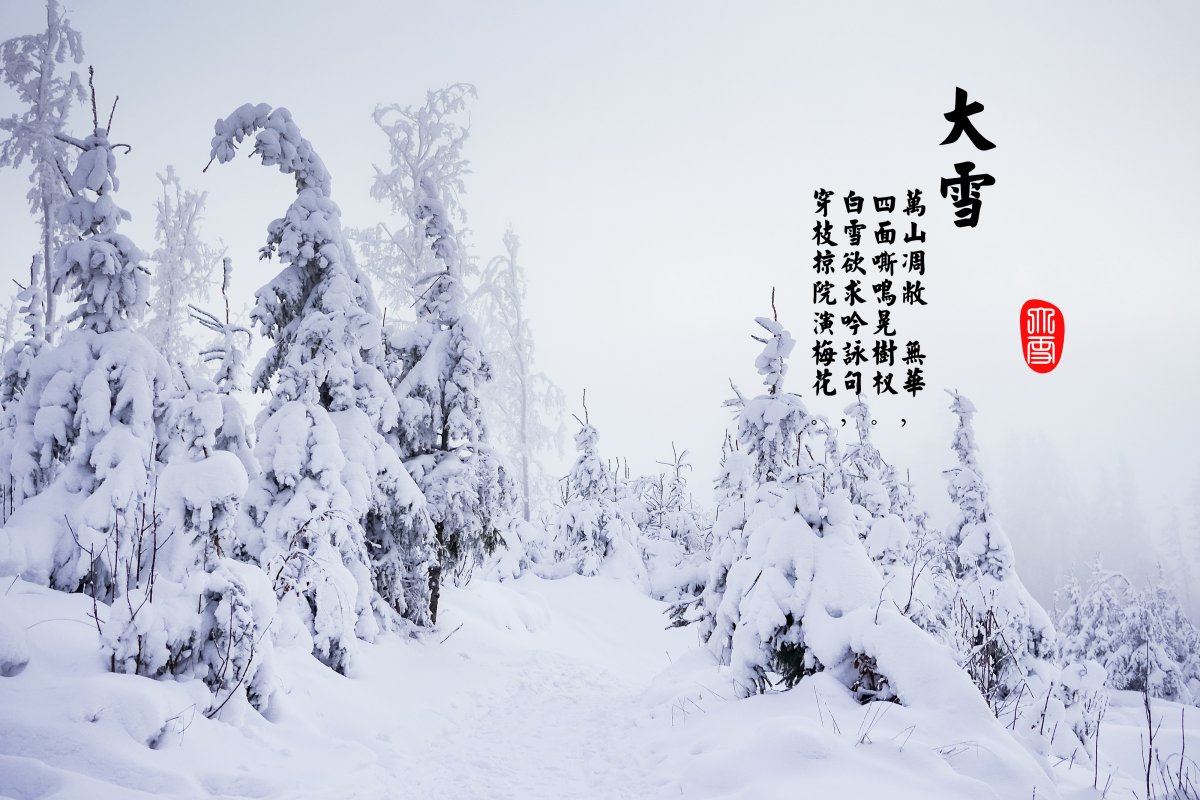 大雪節氣詩句圖片