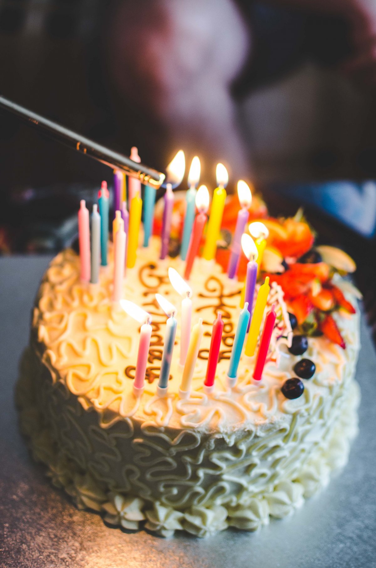 生日蛋糕真实蜡烛图片