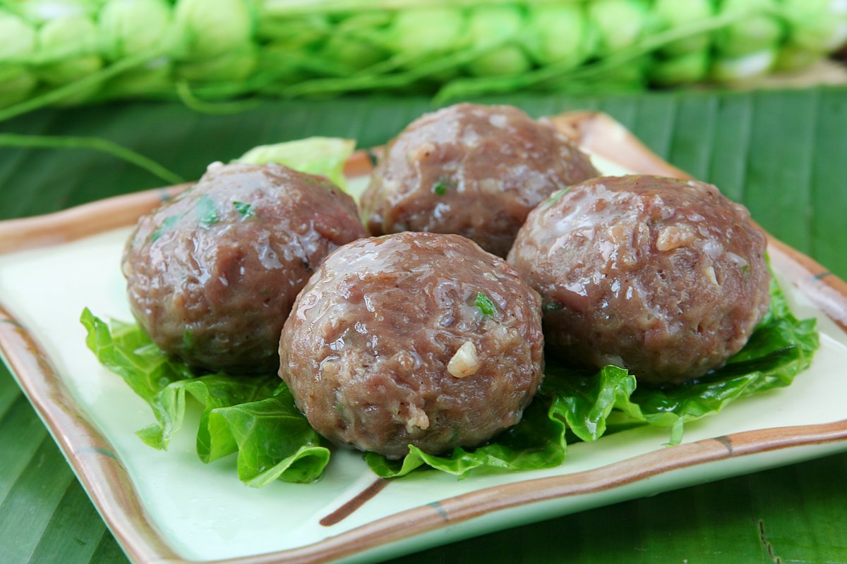 白灼牛肉丸美食摄影图片,高清图片