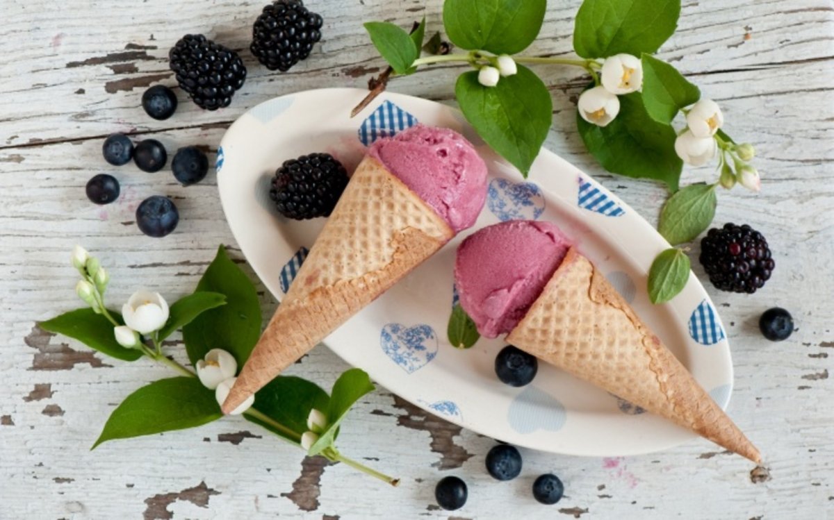 蓝莓冰淇淋壁纸图片