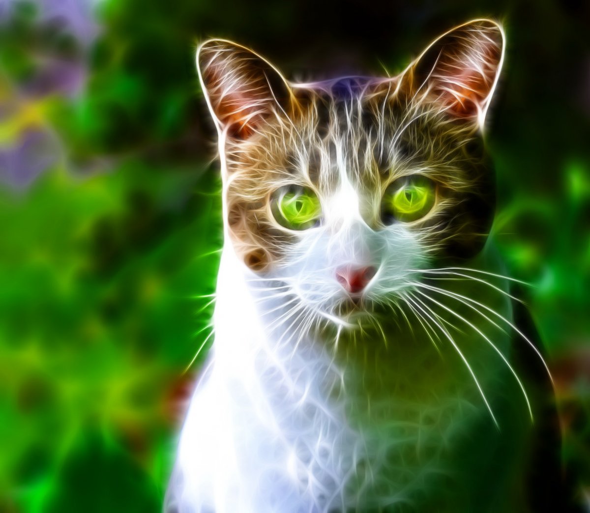 创意光感小猫图片