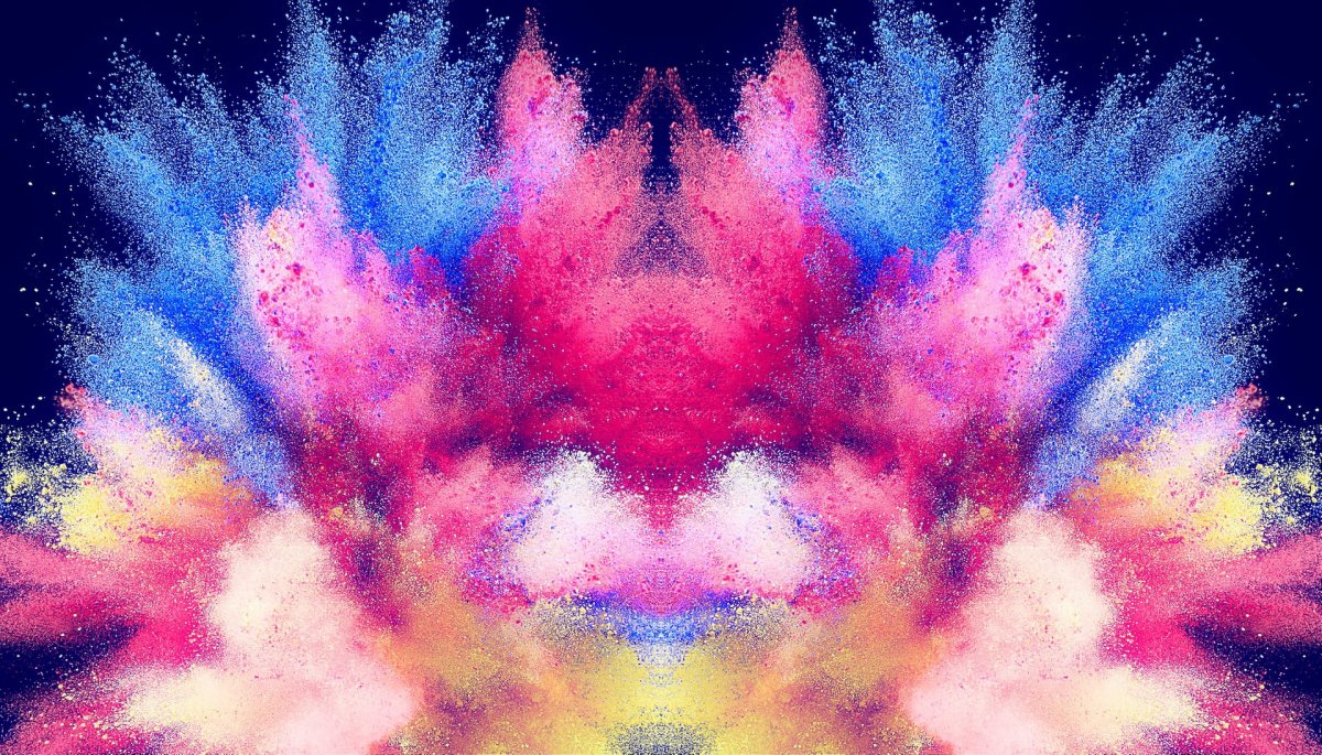 七彩喷射状粉末图片