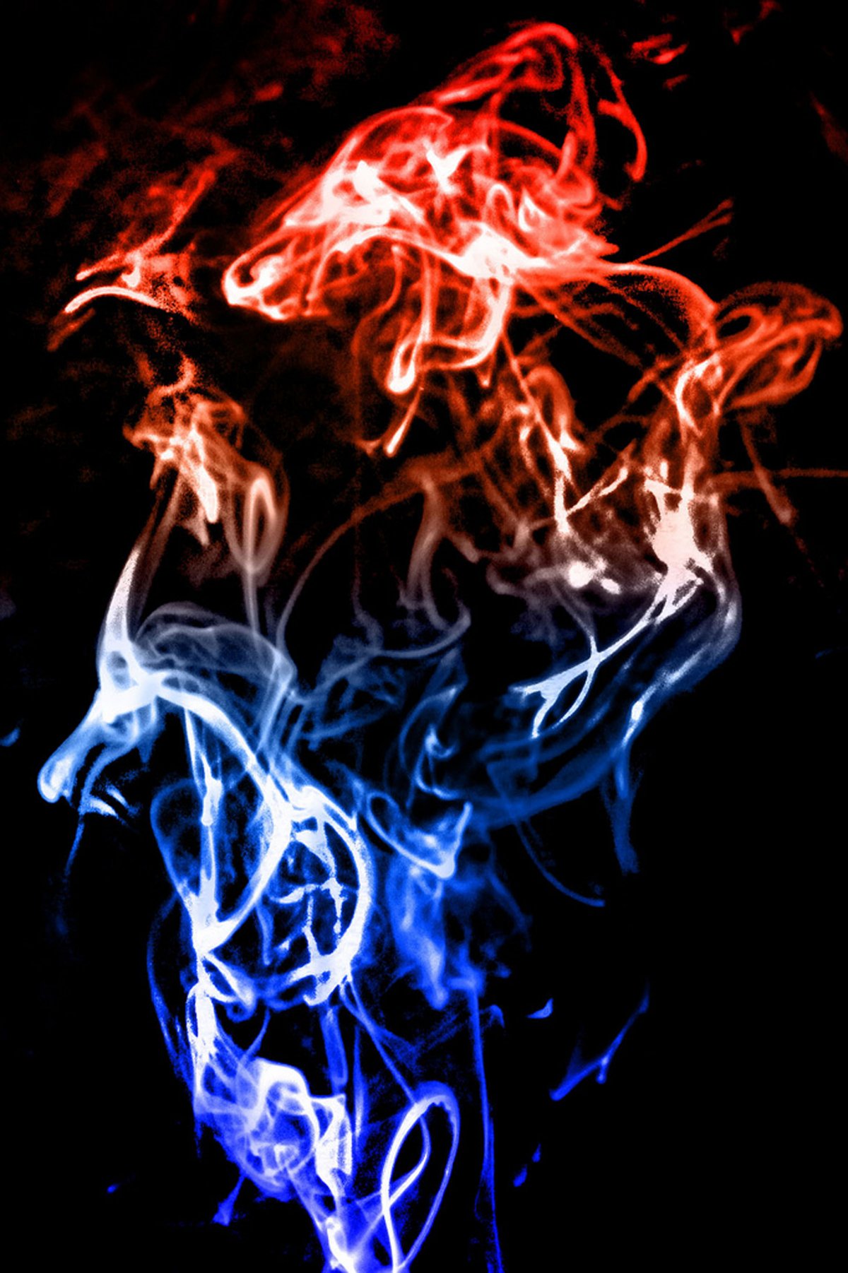 高清红蓝烟状图片下载