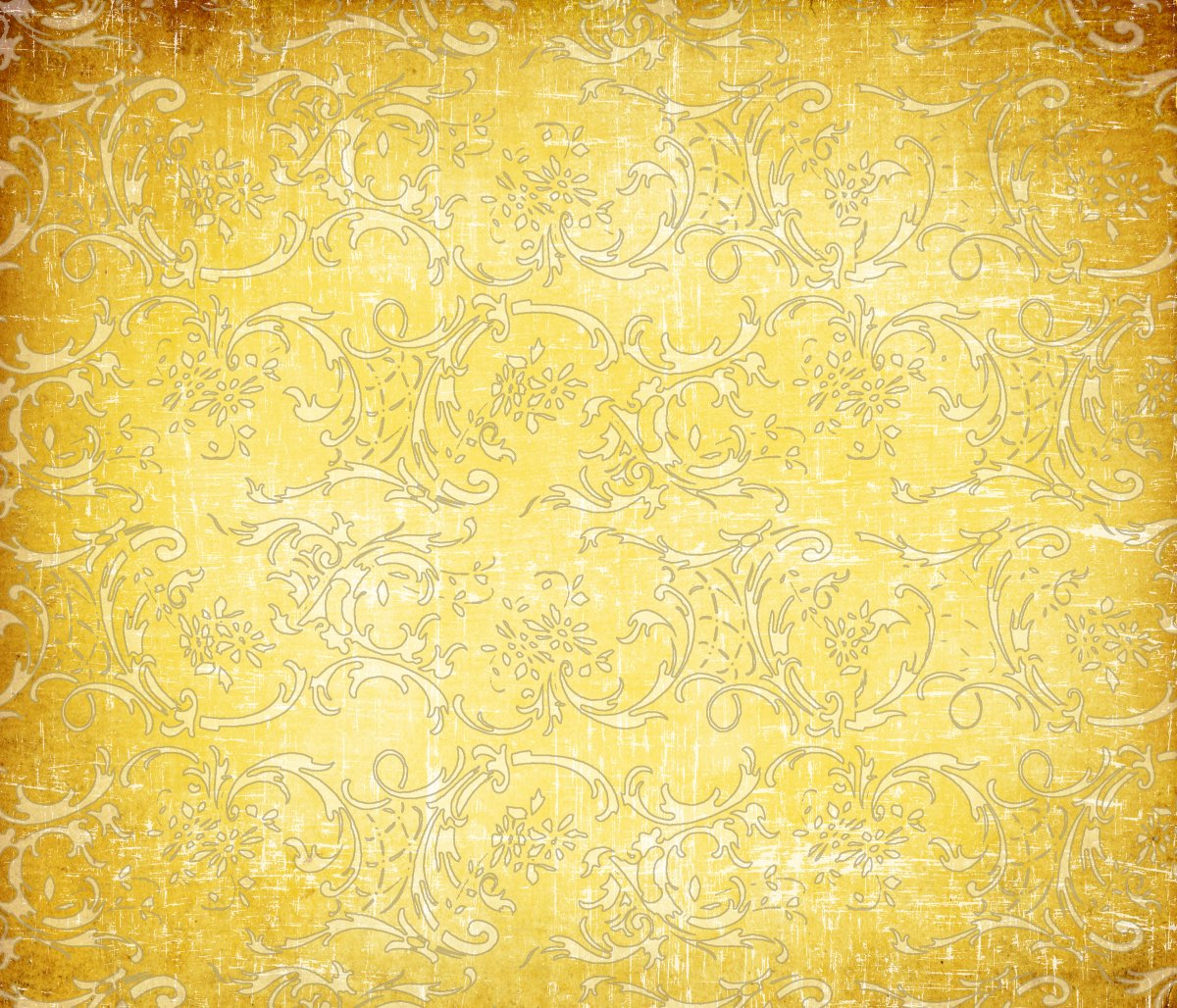 黄色复古花纹背景图片