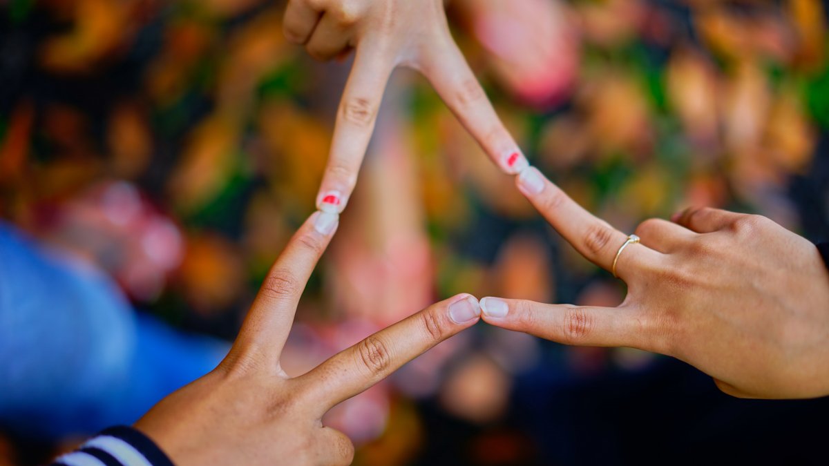 单手比手势图片