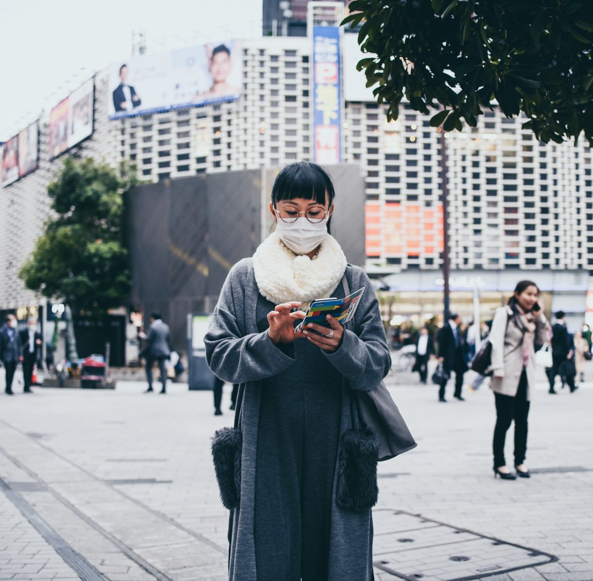 戴口罩的女人图片,高清图片